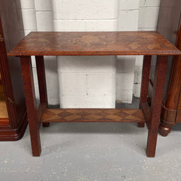 Lovely Arts & Crafts Pokerwork Side Table