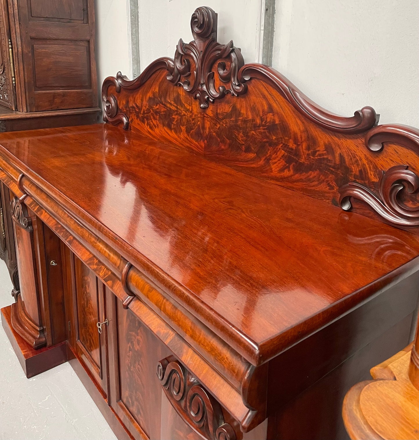 Stunning Flame Mahogany Victorian Sideboard
