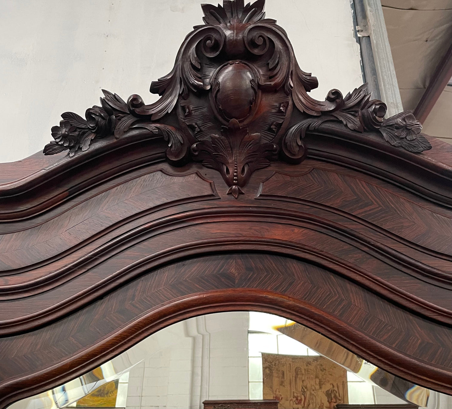 Antique Louis XV Style Rosewood Single Door Armoire