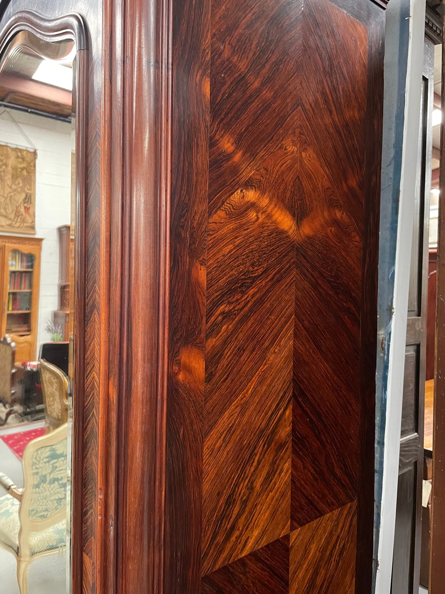 Antique Louis XV Style Rosewood Single Door Armoire