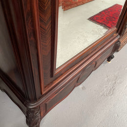Antique Louis XV Style Rosewood Single Door Armoire