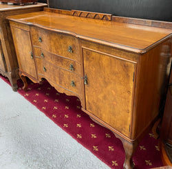 Burr Walnut Sideboard With Three Drawers & Two Doors | Antique & Vintage | Moonee Ponds Antiques | Australia Wide Delivery
