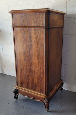 French Louis XV Walnut Single Side Cabinet with Inset Marble Top | Antique & Vintage | Moonee Ponds Antiques | Australia Wide Delivery