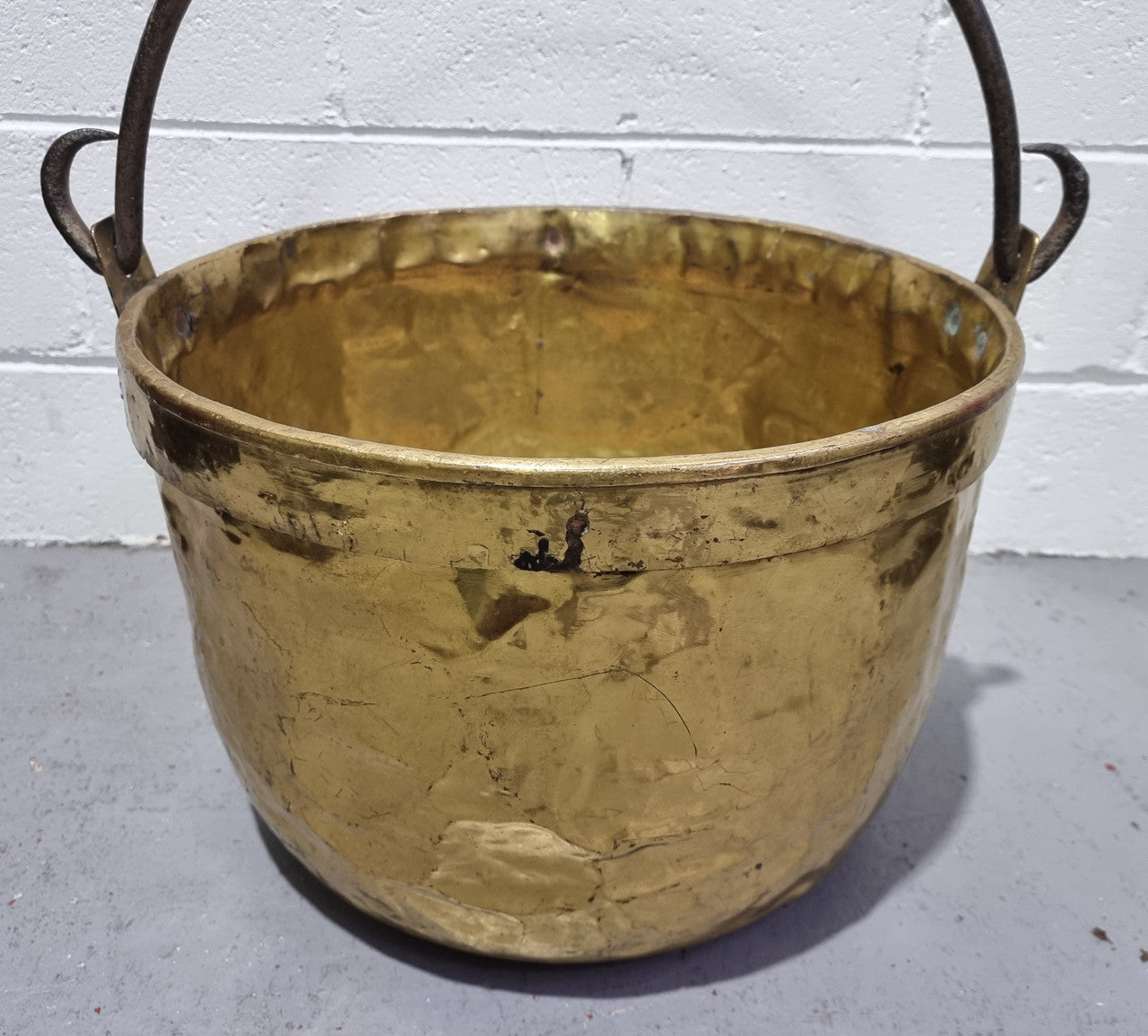 Antique French Brass Firewood Handled Bucket | Antique & Vintage | Moonee Ponds Antiques | Australia Wide Delivery