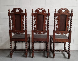 Stunning Set of Six Jacobean Revival Chairs | Antique & Vintage | Moonee Ponds Antiques | Australia Wide Delivery