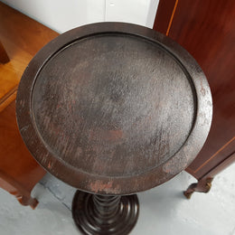 A Victorian round walnut barley twist pedestal/planter and in good original condition.