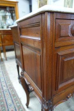 Pair Of French Walnut Bedside Cabinets-2 | Antique & Vintage | Moonee Ponds Antiques | Australia Wide Delivery