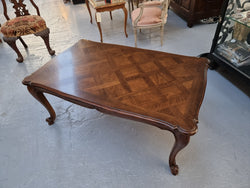 Fabulous Large French Style Coffee Table With Beautiful Parquetry Top | Antique & Vintage | Moonee Ponds Antiques | Australia Wide Delivery