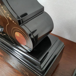 French Black Marble Three Piece Clock Set