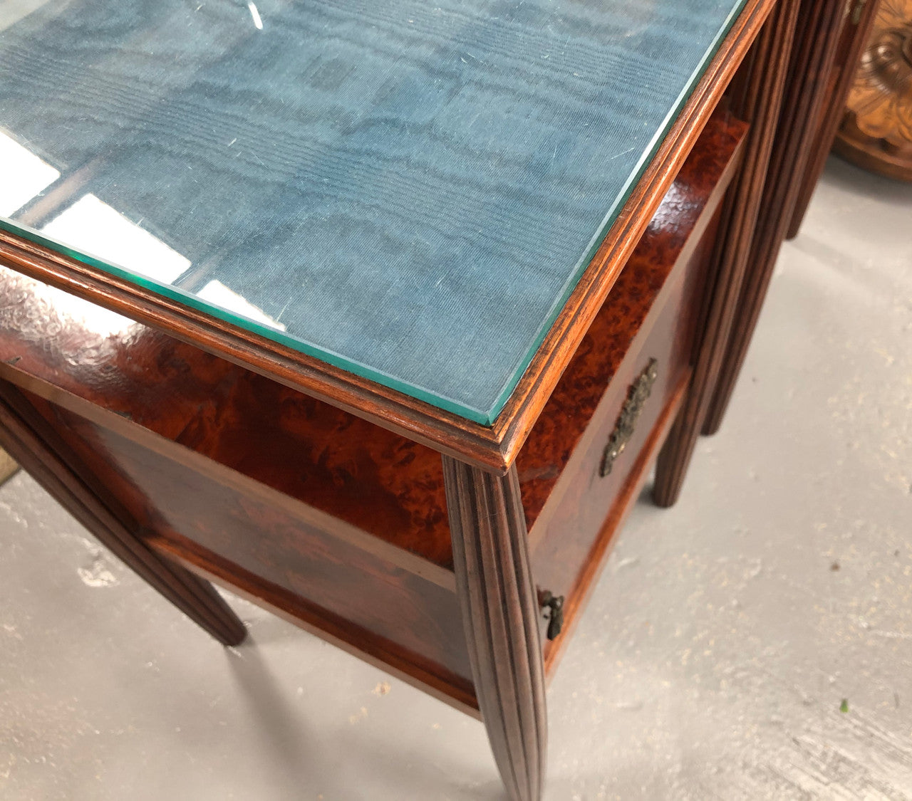 Amboyna Pair Of Bedsides | Antique & Vintage | Moonee Ponds Antiques | Australia Wide Delivery