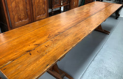 Australian Pine Trestle Style Table | Antique & Vintage | Moonee Ponds Antiques | Australia Wide Delivery