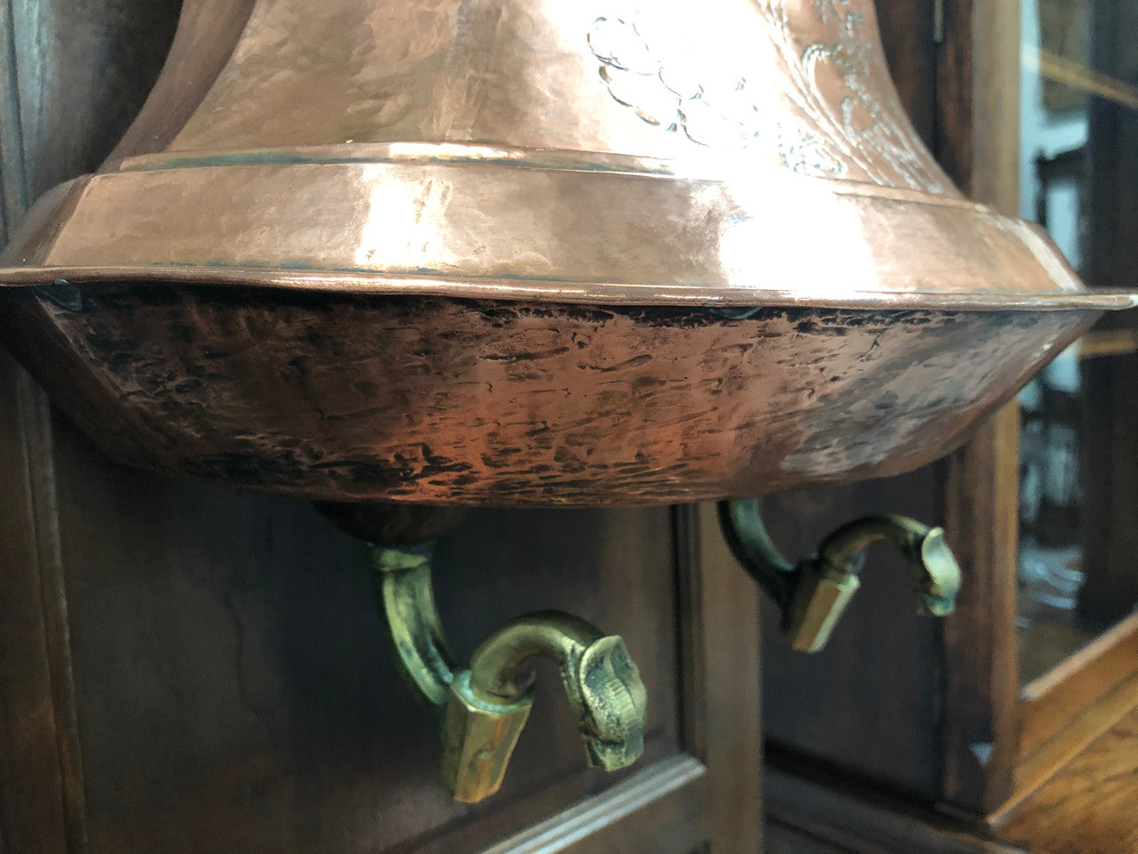 Late 19th Century French Decorative Copper Bowl Wash Stand | Antique & Vintage | Moonee Ponds Antiques | Australia Wide Delivery