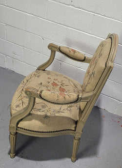 Lovely Louis XVI Style Painted Upholstered Fauteuil | Antique & Vintage | Moonee Ponds Antiques | Australia Wide Delivery