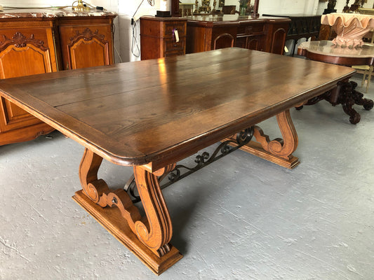 A Very Wide French Spanish Style Dining Table