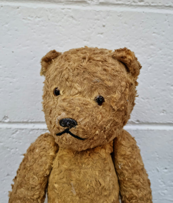 Part of a huge collection is this Beautiful old vintage teddy bear in original condition. The growler is not working but his just gorgeous anyway.