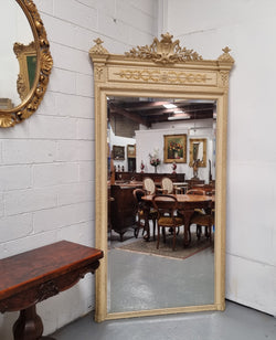 French 19th Century Napoleon III Style Grand Painted & Gilded Mirror | Antique & Vintage | Moonee Ponds Antiques | Australia Wide Delivery