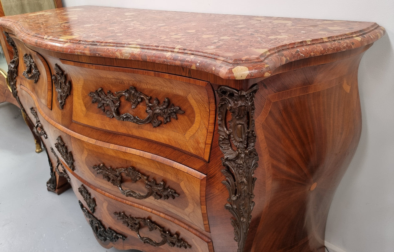 Grand 19th Century French Bombe Marble Top Commode | Antique & Vintage | Moonee Ponds Antiques | Australia Wide Delivery