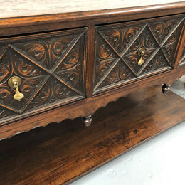 Georgian Style Carved Oak Dresser