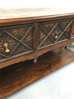 Georgian Style Carved Oak Dresser | Antique & Vintage | Moonee Ponds Antiques | Australia Wide Delivery