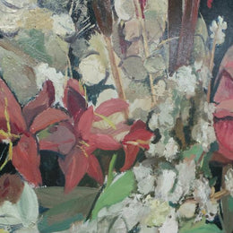 Impressive Belgium Still Life Oil On Board