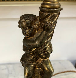 Lovely Cherub brass and Marble Lamp | Antique & Vintage | Moonee Ponds Antiques | Australia Wide Delivery