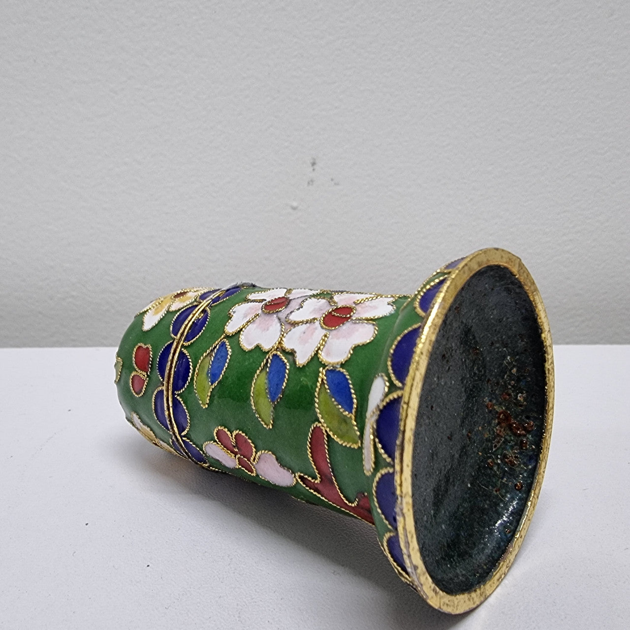 Vintage Cloisonné Toothpick-Match Holder