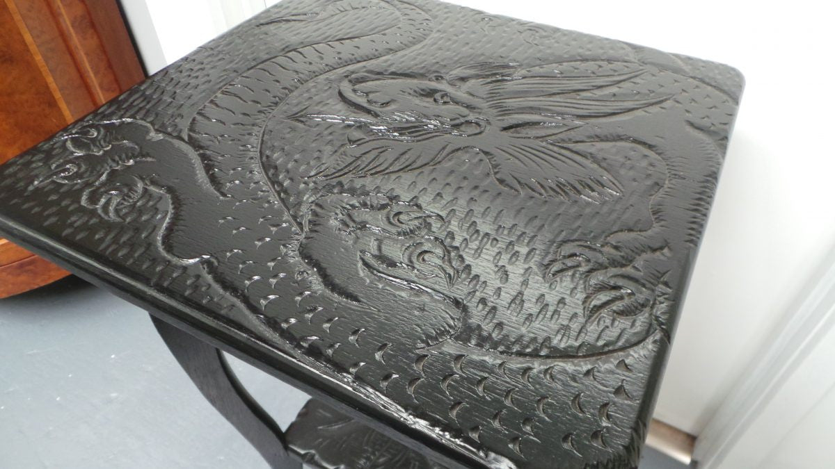 Antique Chinese Carved Side Table | Antique & Vintage | Moonee Ponds Antiques | Australia Wide Delivery
