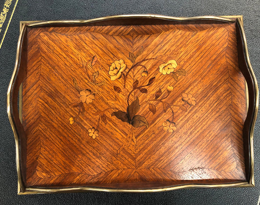 Impressive French Marquetry Inlay Tray