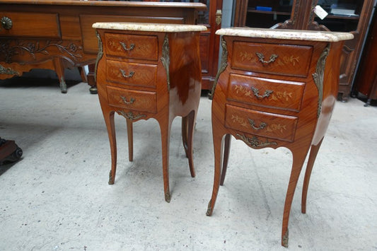 Pair Of French Inlaid Bedside Cabinets-1