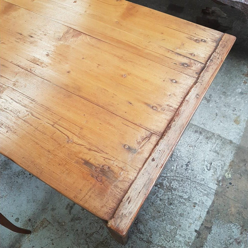 A Rare French Long Narrow Fruitwood Farmhouse Table
