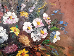 Sourced in France Floral Oil on Canvas In Ornate Frame | Antique & Vintage | Moonee Ponds Antiques | Australia Wide Delivery