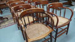 Set Of 10 English Oak Captain’s Chairs | Antique & Vintage | Moonee Ponds Antiques | Australia Wide Delivery