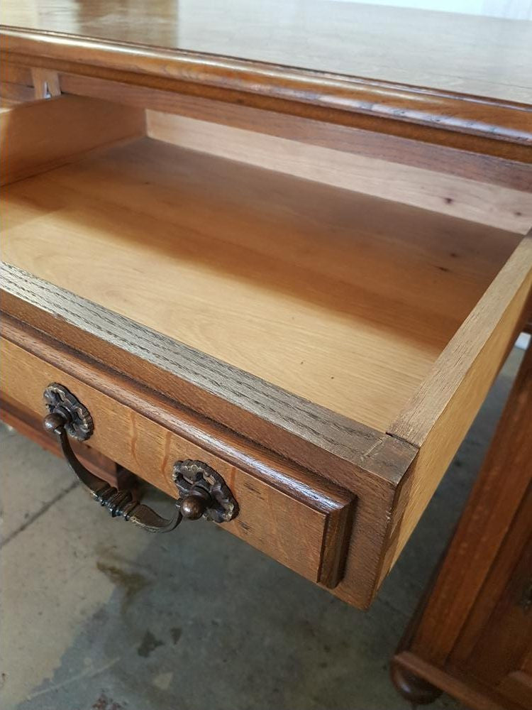 French Oak Partners Desk | Antique & Vintage | Moonee Ponds Antiques | Australia Wide Delivery