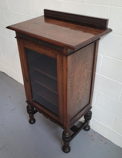 A Compact Oak Tudor Style Display Cabinet | Antique & Vintage | Moonee Ponds Antiques | Australia Wide Delivery