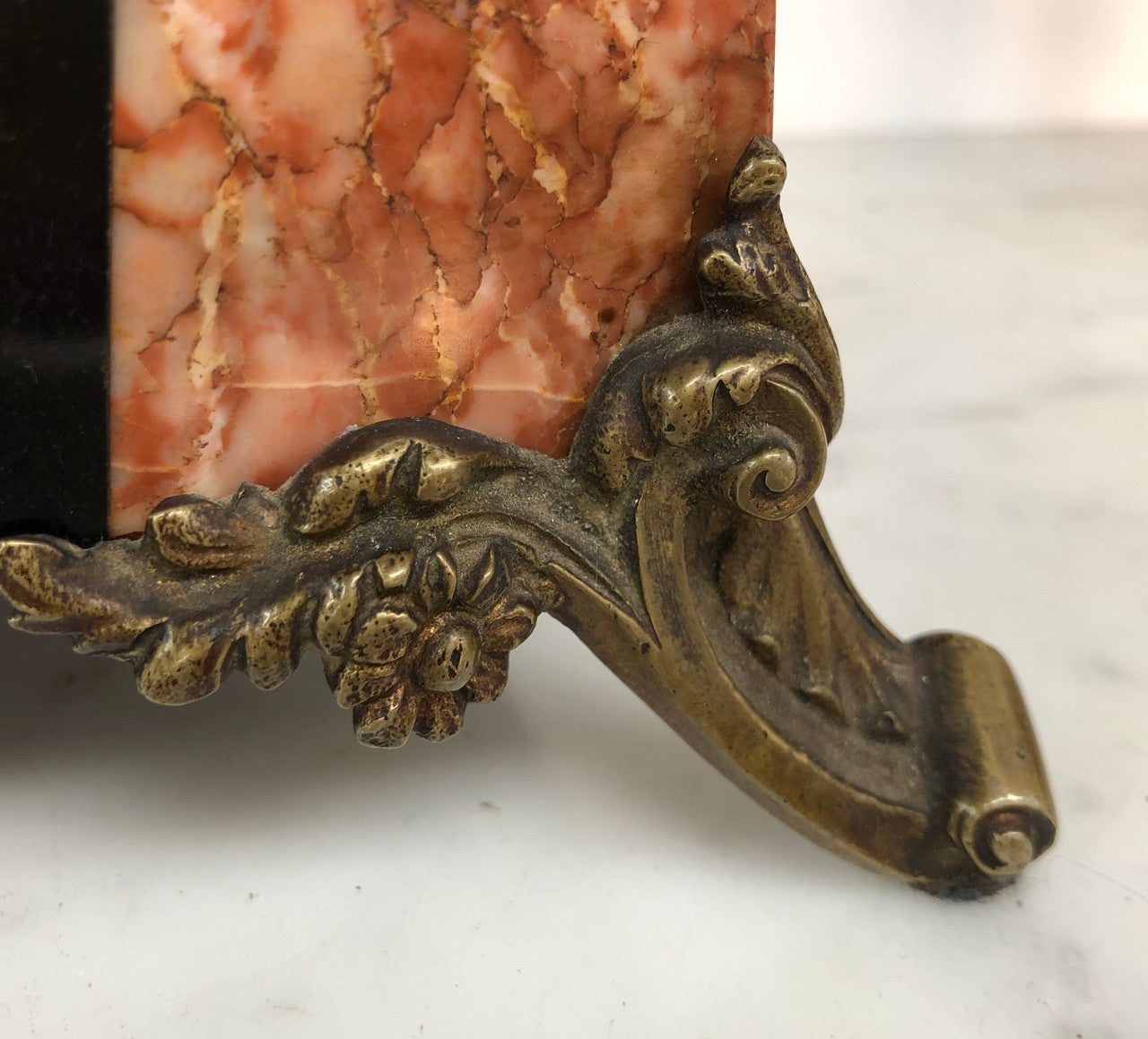French Highly Decorative Marble Mantle Clock | Antique & Vintage | Moonee Ponds Antiques | Australia Wide Delivery