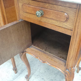 Pair of French Oak Bedside Cabinets-7