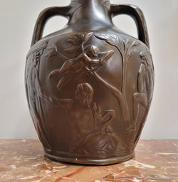 French 19th Century Authentic Stunning Quality Bronze Replica of the Famous Portland Cameo Glass Vase | Antique & Vintage | Moonee Ponds Antiques | Australia Wide Delivery