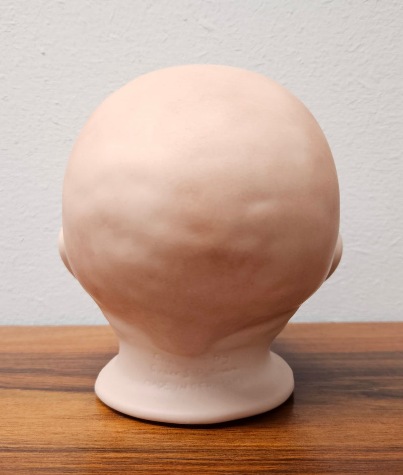 Large Bisque Dolls Head with beautiful blue eyes.  Marked on the back of the neck "Copy By Grace S utnam Made in Germany"  no chips or cracks please see photos as they form part of the description.