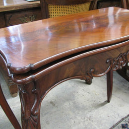 French Flame Mahogany Console Table