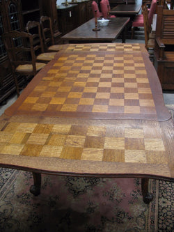 French Oak Parquetry Extension Dining Table | Antique & Vintage | Moonee Ponds Antiques | Australia Wide Delivery