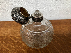 Edwardian Crystal & Silver Top Scent Bottle | Antique & Vintage | Moonee Ponds Antiques | Australia Wide Delivery