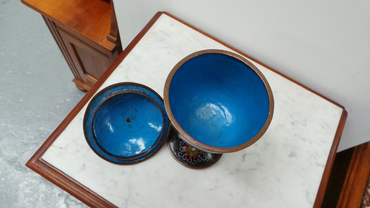 A Rare Antique Chinese Cloisonné Covered Censer With Five-Clawed Dragon | Antique & Vintage | Moonee Ponds Antiques | Australia Wide Delivery