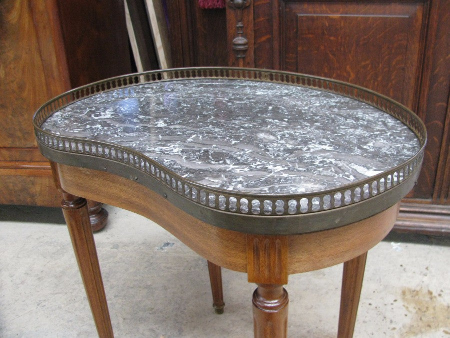 French Marble Top Side Table