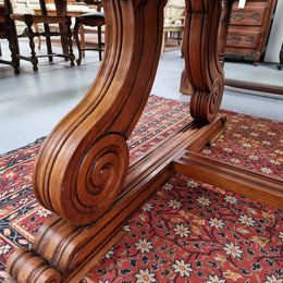 Beautiful Spanish style Oak dining table with a lovely carved border. Sourced in France and in good original detailed condition.