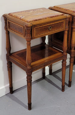 Impressive Pair Henry II Style Walnut Bedsides | Antique & Vintage | Moonee Ponds Antiques | Australia Wide Delivery