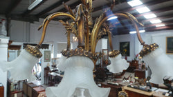 French Gilt Bronze Chandelier | Antique & Vintage | Moonee Ponds Antiques | Australia Wide Delivery