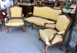 Louis XV Sytle Walnut Lounge Suite | Antique & Vintage | Moonee Ponds Antiques | Australia Wide Delivery