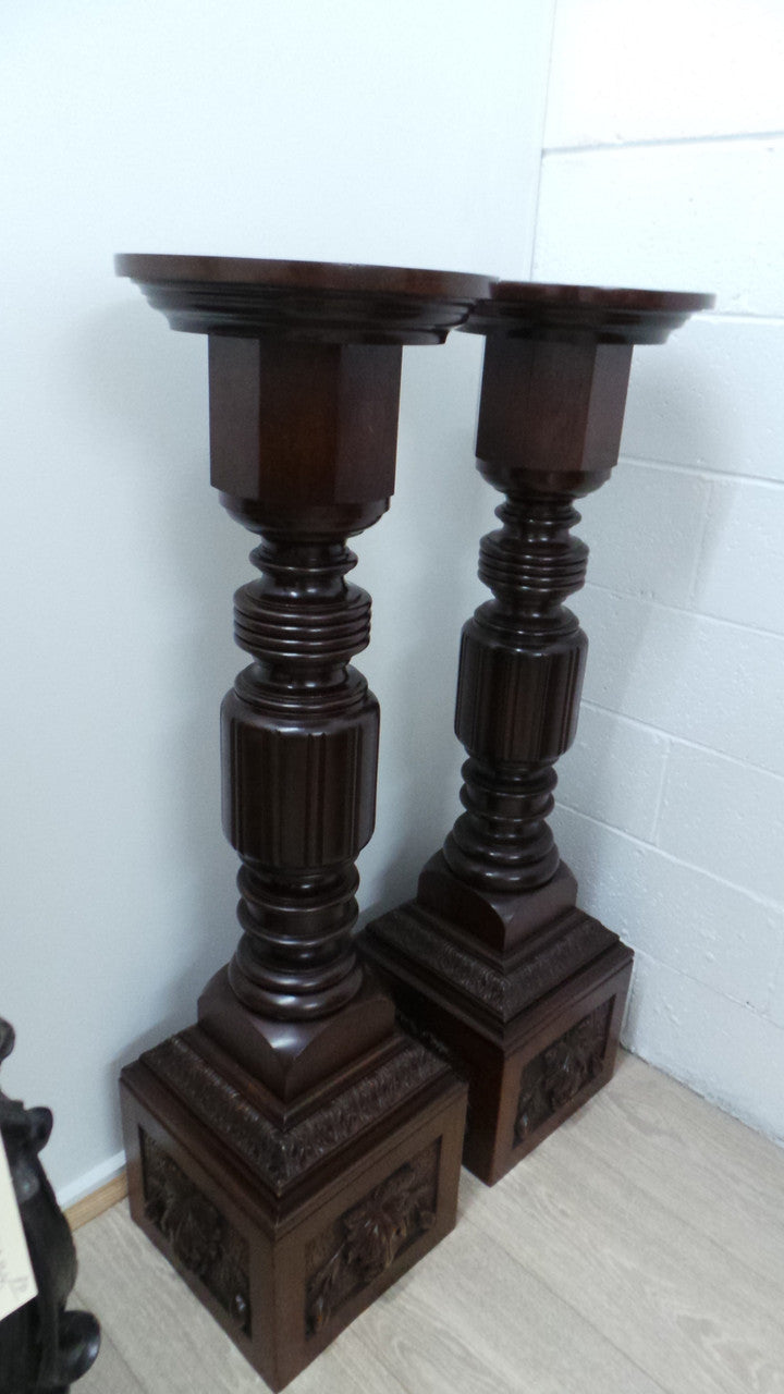A Rare Pair Australian Pedestals | Antique & Vintage | Moonee Ponds Antiques | Australia Wide Delivery
