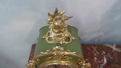 French 19th Century Hand Painted Mantle Clock | Antique & Vintage | Moonee Ponds Antiques | Australia Wide Delivery