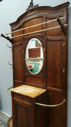 19th Century Carved Oak French Hall Stand | Antique & Vintage | Moonee Ponds Antiques | Australia Wide Delivery
